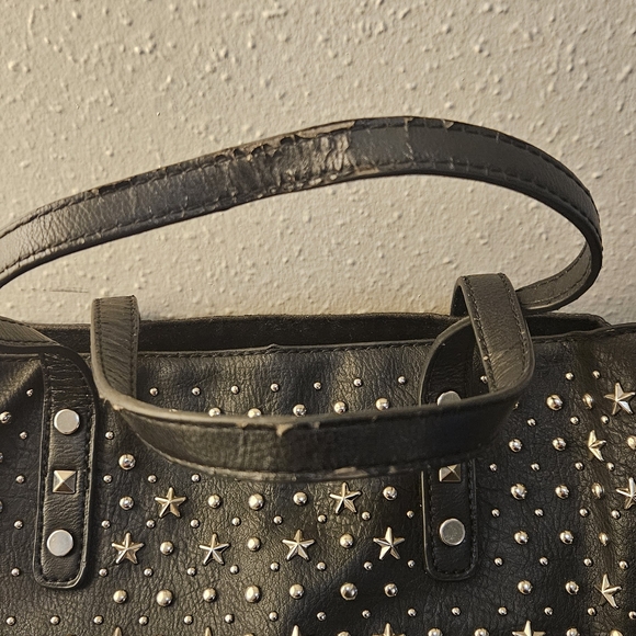 Prune Studded Black Leather Bag - Picture 9 of 9